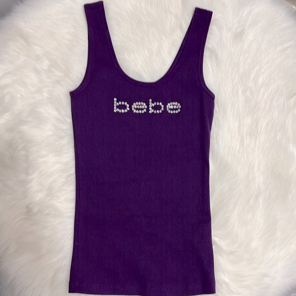 Bebe Purple Tank Top Like New Excellent Condition